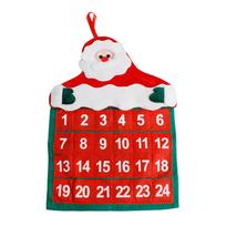 Advent Calendars Christmas Decorations Santa Claus Calendar Hotel Lobby Family Pendant 30*40cm white