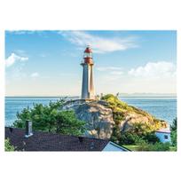 DIY Diamond Painting Full Round Rhinestone Island Tower Embroidery Painting 20X30CM blue