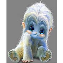 Pilnas 5D „pasidaryk pats“ deimantinis paveikslas „Spirit Monkey“ Siuvinėjimo kryželiu rinkiniai namų dekoro rankų darbo dovana Round 20x30cm gray