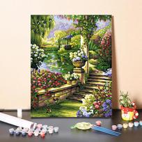 „Pasidaryk pats“ tapyba pagal skaičius Pomėgiai Amatai Menai Namų dekoravimas Skaitmeninis aliejinis paveikslas Tapyba skaičiais 40x50cm no frame black