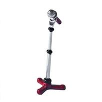 1/12 Doll House Miniature Metal Microphone Mic with Stand Music Room Decoration raudona