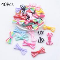 40 vnt. 30*15 mm Grosgrain juostelės peteliškės aplikacijos, iškarpų kūrimas, siuvimas „pasidaryk pats“ pleistrai Namų dekoravimo priedai, ornamentų reikmenys įvairiaspalvis