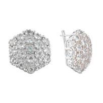 Sidabriniai auskarai su natūraliu topazu 12.046ct (2124436) šviesiai dangaus mėlyna spalva