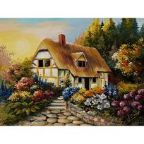 5D apvalios deimantinės dailės tapybos rinkiniai Namo deimantų siuvinėjimas „Pasidaryk pats“ mozaikinis kraštovaizdis suasmeninta dovana miegamojo dekoras Full Round 20x30CM beige