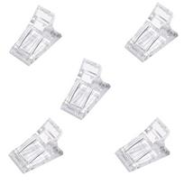 5 vnt Nail Art Crystal nagų formelės tvirtinimo segtukas Nail Art Tools Crystal Glue Clip Crystal Delay klijų nustatymo spaustukas white
