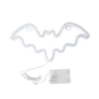 Bat Design LEDs Neon Light 3*AA Cell Operated Constant Bright Mode Neon Sign Decorative Lights Wall mėlyna