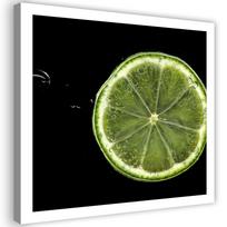 Canvas print, Lime slice 30x30 žalia
