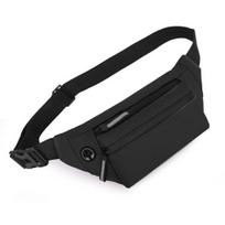 Praktiška Fanny Pack Mini Smooth Užtrauktuku daiktų saugykla juoda