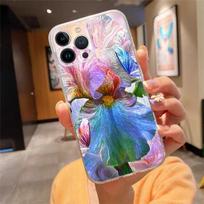 Telefono dėklas, skirtas iPhone 14 Pro Max 13 12 11 Pro Max Xs Max Xr X 12mini 7 8 14 Plus Se gėlių tapybos dėklas Funda Capa Cell iPhone 12 white