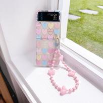 For Samsung Galaxy Z Flip 4 3 Case Love Fresh Painted Bracelet For Samsung Zflip3 Case Transparent Shockproof Pc Hard Back Cover For Samsung Z Flip 3