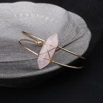Moteriška apyrankė natūralaus akmens agatas/rožinis kvarcas, reguliuojamas apyrankės žavesys moterims, romantiška gimtadienio dovana, skersmuo 63 mm Rose Quartz gray
