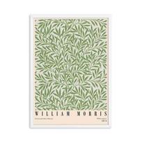 William Morris drobės spaudinys Viktorijos ir Alberto muziejaus parodos plakatas Londono metro Art Nouveau tapyba sienų dekoras 21cm×30cm NoFrame beige