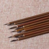 JOWOART 6 vnt./komplektas Lobular Pen Barsukas Barsukas Painted Hook Line Antakiai Kinų tapyba Gėlės ir paukščiai Dailūs teptukai Studentų teptukas gray