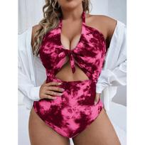 Didelio dydžio seksualus maudymosi kostiumėlis Vientisas aukšto kirpimo maudymosi kostiumėlis Moteriški Push Up Bodysuits Vasariniai maudymosi kostiumėliai Moteriški Monokini Tankini 4XL oranžinė