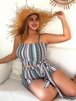 Moteriškas didelio dydžio maudymosi kostiumėlis įvairiaspalvis spausdinimas Sexy Tank Top Bikini maudymosi kostiumėlis paplūdimio drabužiai maudymosi kostiumėliai 0XL įvairiaspalvis