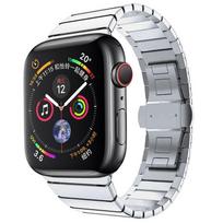 Nerūdijančio plieno dirželis iWatch juostai 44 mm 40 mm Vyriškas metalinis drugelio tipo grandinėlės apyrankė iWatch serijai 6 SE 5 4 3 2 42 mm 38 mm For 38mm 40mm 41mm sidabras