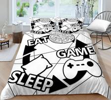 3D Game Controller Pattern Home Bedding Set Down Duvet Cover Pillowcase AU/US/EU Full Size Bedding Home Decoration Baby 100x135cm black
