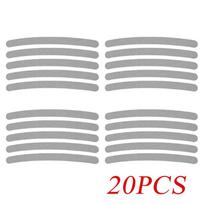 20 vnt Automobilių ratų stebulės atspindinčių lipdukų rinkinys padangos ratlankio šviečiančios dekoravimo juostelės, skirtos motociklo dviračio nakties saugai 20pcs A white