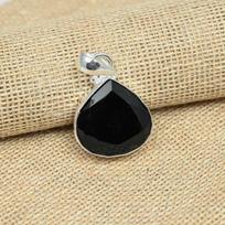 Black Spinel Gemstone 925 Sterling Silver Handmade Pendant Jewelry Unique Gift For Her 1.377 Inches juoda