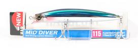 Yo Zuri Duel Hardcore Mid Diver 115 Floating Lure F1192-HKN (5924) blue