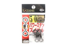 Sasame 210-A Power Stain Swivel Smooth Spin Black Size 5/0 (0945) black