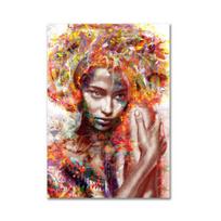 Abstraktus grafiti meno drobės piešinys Afrikos moters portretas Plakatas ir spaudiniai, skirti gyvenamojo kambario namų dekoravimui Cuadro 21*30cm