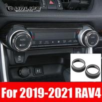 For Toyota RAV4 XA50    Car AC Climate Control Knob Trim Button Cover Auto Accessories 2Pcs Car AC Control sidabras