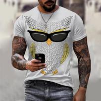 3D Printed Men's T-shirt Hip-hop Style T-shirt Short Sleeved Top Street Harajuku Round Neck Summer Casual XL blue
