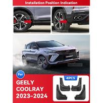 Automobilio sparnų purvasaugiai GEELY COOLRAY 2023 2024 m. Purvo apsaugai Priekiniai ir galiniai ratai Purvasaugiai 4 vnt. Automobilio 4 PCS gray