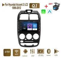 8 colių Android automobilio radijas Multimedijos vaizdo grotuvas Navigacijos GPS skirtas Hyundai Accent 2 LC2 1999-2012 Su mygtuko rankenėle Stereo 1+32GB 1+32GB