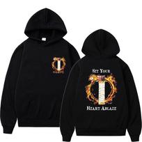 Anime Demon Slayer Rengoku Kyoujurou Set Your Heart Ablaze Hoodie Kimetsu No Yaiba Unisexga Oversized Hooded Sweatshirt for Unisex 4XL white