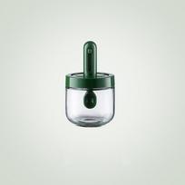 Retractable Seasoning Bottle Household Kitchen Seasoning Box Sub-packing Seasoning Tank Spoon Storage Box Leakage Proof žalia