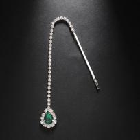 Ethnic Feng Shui Drip Forehead Chain Forer Towing Bride Jewelry Women 'S Emiers Forehead Food Pendant Headwear sidabras