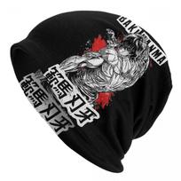 Japoniški Anime Manga Baki Hanma Kaukolės Kepurės Šalmai Šaunios Unisex Gatvės Kepurės Šiltas Dvigubo naudojimo Gaubtas Mezgimo Kepurės One Size