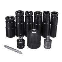 Chuck Drive Adapter SET Electric Impact Wrench Socket Head Set 12pcs Kit Drill for Electric Drill Wrench Screwdrivers