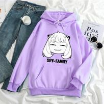 Japoniškas Unisexga Spy X Family Hoody Harajuku Unisexga ilgomis rankovėmis Kawaii su gobtuvu Fleece Moteriški Unisex Rudens Žiemos Viršutiniai drabužiai L