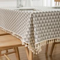 Staltiesė Užvalkalas Valgomasis Stalas Paprastas Gaivus Lininis Medvilninis Kutai Vandeniui Atsparus Atsparus Dėmėms Stačiakampis Apvalus Vestuvės Gimtadienis 90 x 90cm gray