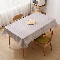 Stalo Danga Vienkartinė PEVA Langeliu Spausdinimo Stačiakampė Vandeniui Atspari Karščiui Atspari Aliejui Atspari Stalo Danga Vestuvių Dekoracija 90X137CM beige