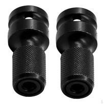 2x 1/2  Square to 1/4  Hex Adaptor with Chuck Converter Socket