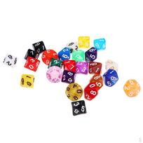 25 Polyhedral D10 16mm for RPG DND Role Playing Game Accessory Gift