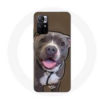 Coque Redmi Note 11 5G Chien Pitbull Blanc gris balta