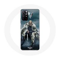 Coque pour Xiaomi Redmi Note 11s 5G Vikings Série Saison 6 Ragnar Lothbrok logo V Epée Gris Fond Brouillard pilka