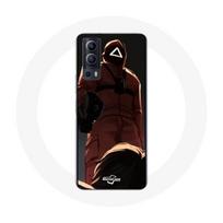 Coque Vivo Y72 Squid Game Soldat Rouge avec Masque Triangle raudona