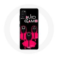 Coque Samsung Galaxy A41 Squid Game Masques carré Triangle et Cercle