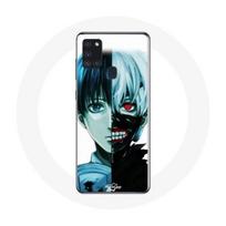 Coque Samsung Galaxy A21S Ken Kaneki Tokyo Ghoul Visage Moitié