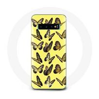 Coque pour Samsung Galaxy s10 plus Papillons Fond Jaune
