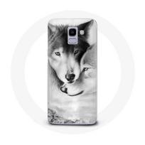 Case - Samsung - Galaxy A6 2018 - Soft - White - Wolf Duo Animals
