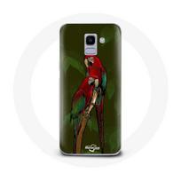 Coque pour Samsung Galaxy A6 2018 Pionus Perroquet Rouge