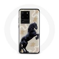 Coque pour Samsung Galaxy S20 Ultra Frison Noir Race de cheval juoda