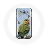 Coque pour Samsung Galaxy J5 Perruches Oiseaux vert